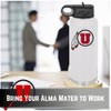 University of Utah 32oz Stainless Steel Double Walled White Beverage