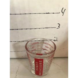 Unbranded Mini Measure 1 Oz - 30ML Shot Glass - Graduations Tsp - Tbsp - Oz - Milliliters