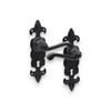 Infinity Decor Antique Black Fleur De LYS Pattern Lever Door