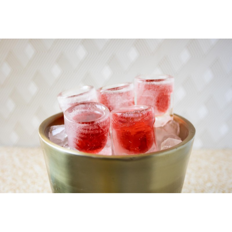 Outset Silicone Hexagon Ice Shot Mold, 6 Glass Capacity