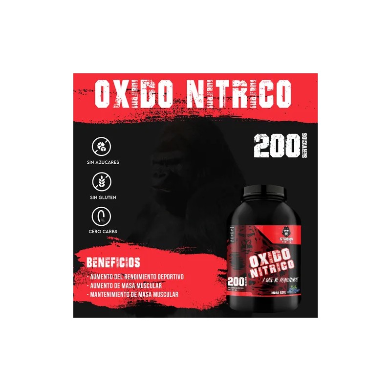 Óxido Nítrico Strong Protein 1 Kg 200serv Varios Sabores