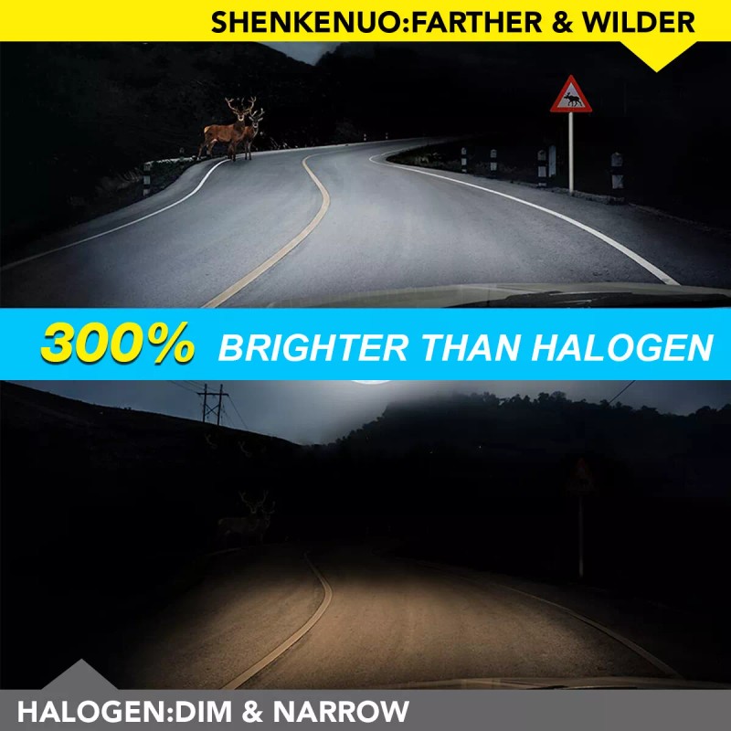 SHENKENUO For Polaris Ranger 400 500 570 White 881 LED