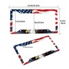 American Flag License Plate Frame 2 Pack, Bald Eagle Patriotic