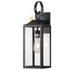 Yolsunes Black Dusk to Dawn Outdoor Wall Lantern, 19" Large