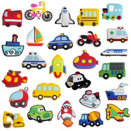 WISESTAR Fridge Magnet 26PCS Traffic Magnet Magnet Magnetic Rubber Ship Car Chalkboard Whiteboard Kitchen Cartoon Decoration Durable Toy Gift Office Birthday Present New Year Christmas 6+
