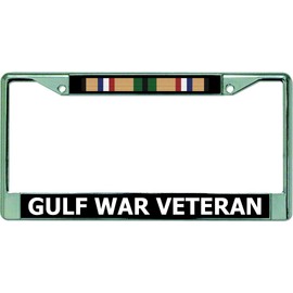 Gulf War Veteran Chrome License Plate Frame
