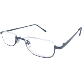 Incredible Bargains The Albus Half Moon Half Frame Reading Glasses Readers + 2.00 Black