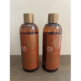 The Body Shop 2 NEW The Body Shop WARM AMBER Bath Oil LIMITED EDITION SCENT Very Rare 5 Oz!
