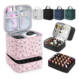Estuche Organizador Esmaltes Impermeable Bolsas De Maquilla