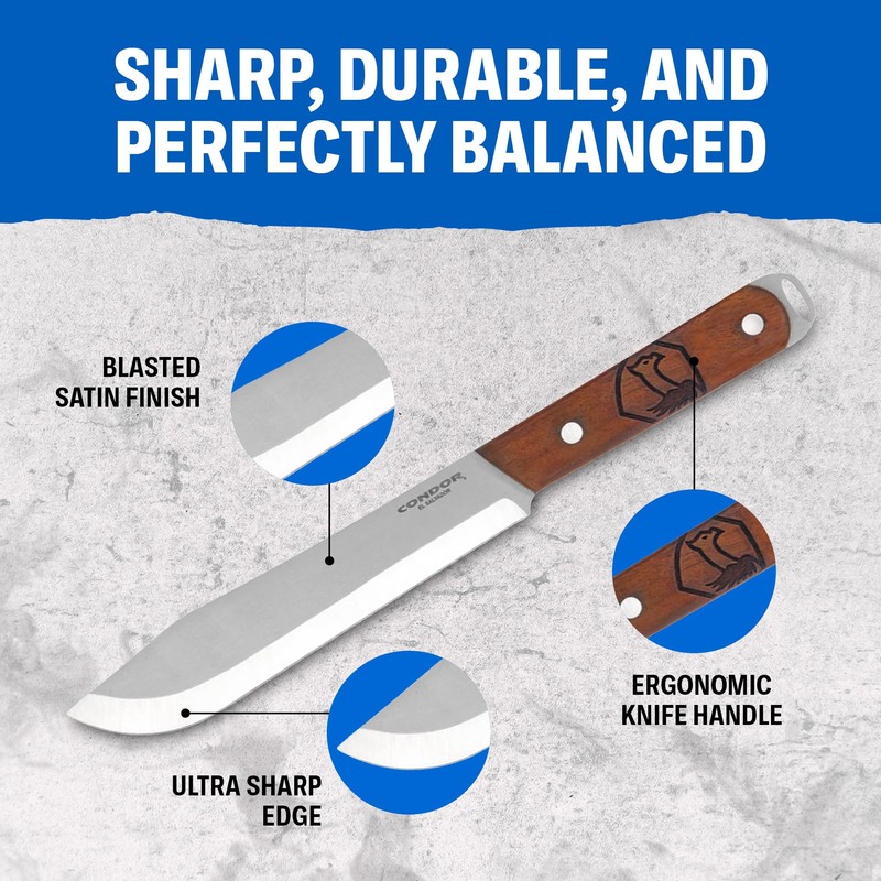 Condor Tool & Knife Butcher Knife - 1075 High Carbon
