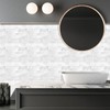 Peel and Stick Marble Backsplash Tiles – 5-Pack Waterproof 11.56"
