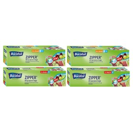 Zipper All Purpose Bags Resealable Slider Secure Zip Tight Seal BPA Free Food Storage Bags, Fresh Keeping, Freezing, Transporting and Organising – 30 x Small 1L and 24 x Medium 3L
