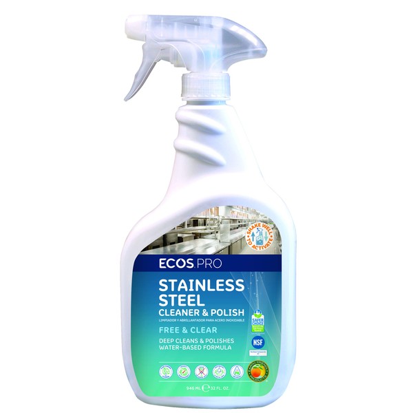 ECOS PRO PL9330/6 Stainless Steel Cleaner and Polish (Pack of 6)