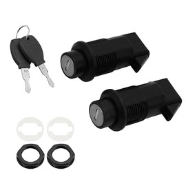 Motorcycle Hard Saddlebag Lock Set, Universal RS Lock with 2 Keys, Black
