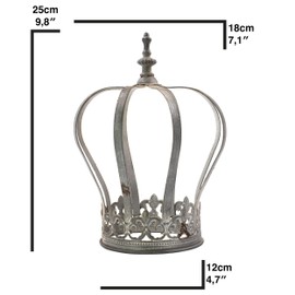 Blümelhubel Metal Crown Vintage Decorative Garden and Home Balcony Decoration Crown Decoration Country House Style