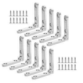 Jiozermi 12 piezas de bisagras plateadas, bisagras de 90 grados para caja de joyería, bisagras de madera para caja mini, bisagras de regalo, bisagras de baúl de zinc con aleación de casquillo con