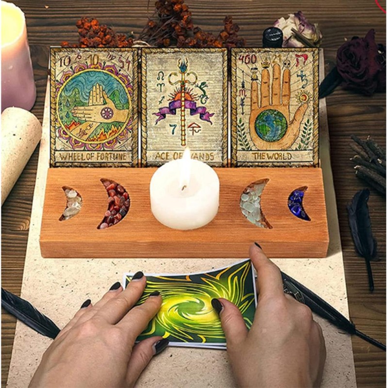 Wooden Tarot Card Holder Stand Tarot Card Display Tarot Reading