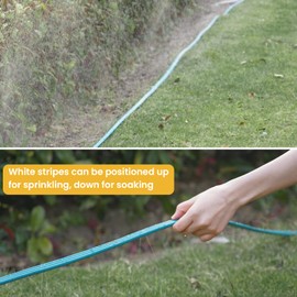 LINEX Sprinkler Soaker Hose 15 ft for Garden Lawn Watering Hose with Stakes