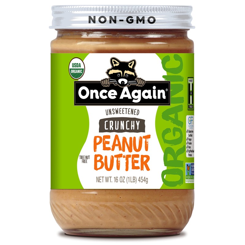 Once Again Organic Crunchy Peanut Butter, 16oz - Lightly Salted,