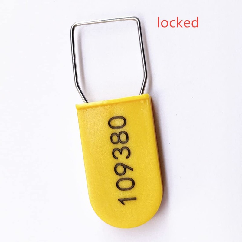 Numbered Plastic Padlocks Security Seals with Metal Wire Tamper Seal