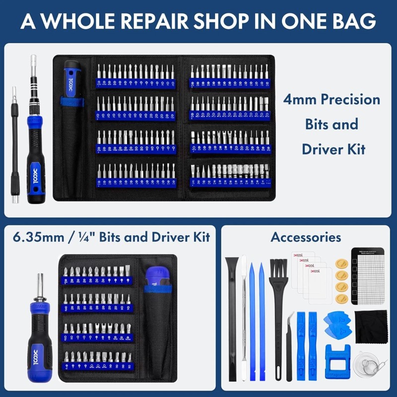 XOOL 200 in 1 Precision Screwdriver Kit, Electronics Repair 200