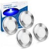 UCINNOVATE 4Pcs 3.15”Round LED Marine Light with sliver housing, Navigation