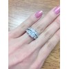 Mabella His Tungsten Hers Sterling Silver Princess Cut CZ Wedding
