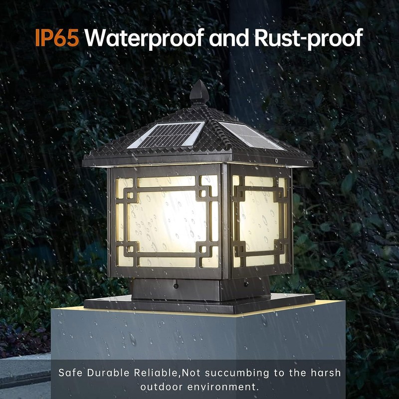 Outdoor Solar Post Cap Light Modern Luxury LED Landscape Lighting