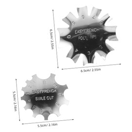 Ipetboom French Manicure Accessories 2pcs Nail Tip Trimmer Templates for Salon Use