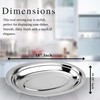 Chandler Stainless Steel Serving Tray - Oval Silver Food Tray