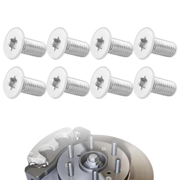 Brake Rotor Screws 8 Pack Stainless Steel M8x20x1.25mm Front Rear