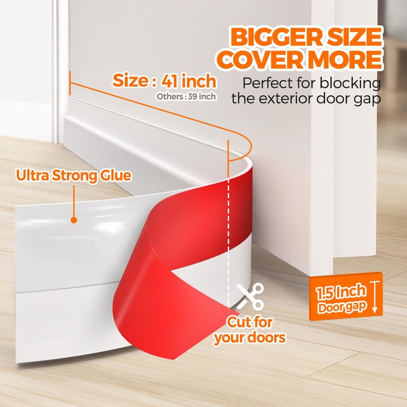 Holikme Door Draft Stopper Under Door Draft Blocker Insulator Doors