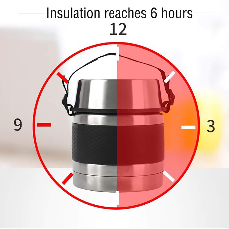 FAMILY Stainless Steel Thermos Flask Insulated Solids Liquid Container with