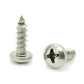 300 Qty #8 x 1/2" 304 Stainless Steel Phillips Pan Head Wood Screws (BCP785)