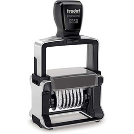 Trodat 5558 Professional Number Stamp, 8 Ribbons, 5 mm Writing Height