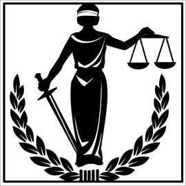 4x4 inch Blind Justice Sticker - Decal Lady Balance Scale Symbol Lawyer Law fair Vinyl Decal Sticker Car Waterproof Car Decal Bumper Sticker