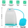 Silicone Tea Infuser, 4 Pack Loose Leaf Tea Filter Bags