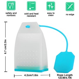 Silicone Tea Infuser, 4 Pack Loose Leaf Tea Filter Bags Strainer with Spoon