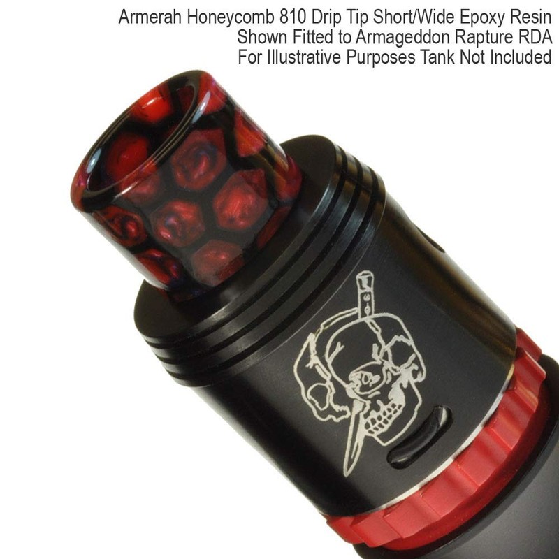 Armerah Honeycomb 810 Drip Tip eCig Mouthpiece Short/Wide Epoxy Resin