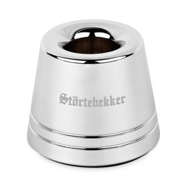 Störtebekker® premium shaving stand 'Hamburg' made of stainless steel in silver - suitable for (Störtebekker®) safety razor 'Hamburg' - high-quality accessories - non-slip base - solid stand - 125 g
