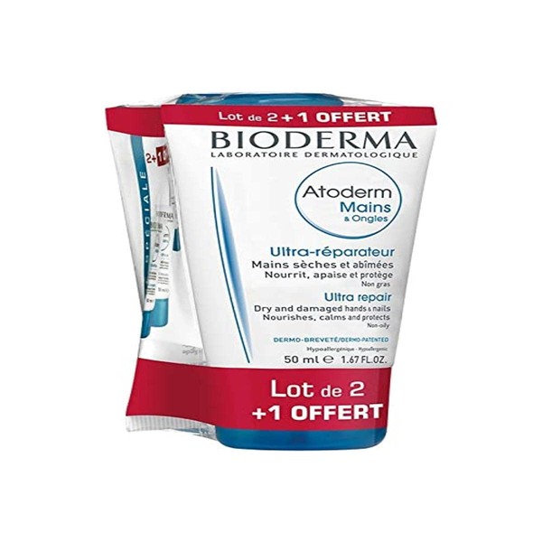 Bioderma Atoderm Hands Repairing Cream 3 x 50 ml