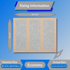 21-1/2x23-5/16x1 Glasfloss Fiberglass Air Filter, Double Strut, GDS Series, Made in USA, Actual Size: 21 1/2 x 23 5/16 x 3/4 (Box of 12)