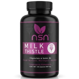 NSN | Milk Thistle | con Extracto Real y Puro de Cardo Mariano | Formulado por la Dra. Friné Velázquez | Potenciado con Moringa, Jengibre, Alcachofa, 