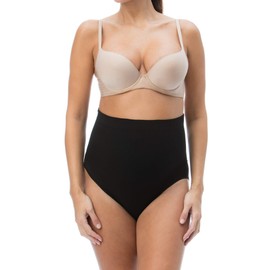 RelaxMaternity 5202 - Supportive Figure-Shaping Postnatal Briefs - 4 Support Rods - Buttoned, black