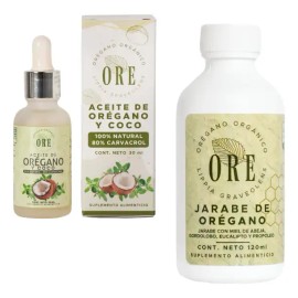 Aceite De Orégano Y Coco, Jarabe De Orégano Y Miel Virgen