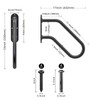 SELEWARE Heavy Duty Wall Mount Handrails for Outdoor Steps, Non-Slip