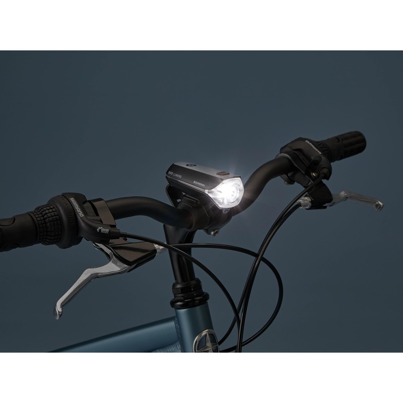 Schwinn LED Bike Lights Set, USB Rechargeable Headlight and Battery-Operated