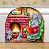 Mouse Reading Book, Wall Decor Sticker Decal, Kids Room, Classroom,