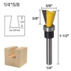 Wolfride 2Pcs Dovetail Router Bits 1/4 Inch Shank Dovetail Joint