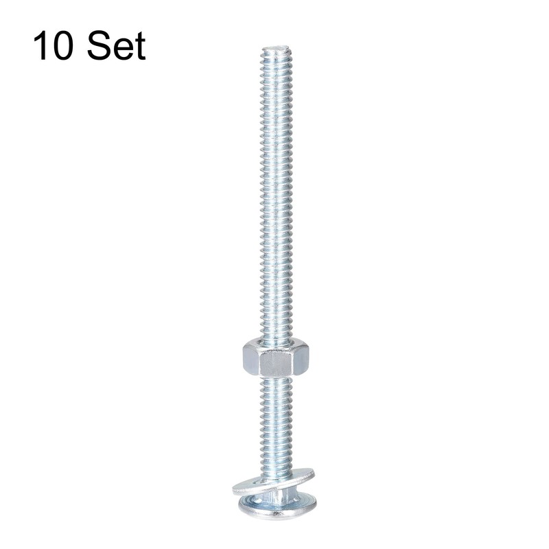 sourcing map 1/4-20 x 3-1/2" Square Neck Carriage Bolts with